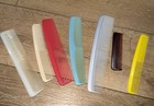 Vintage Lot of 7 Colorful Hair Combs Barber Shop Beautician Beauty Rat Tail