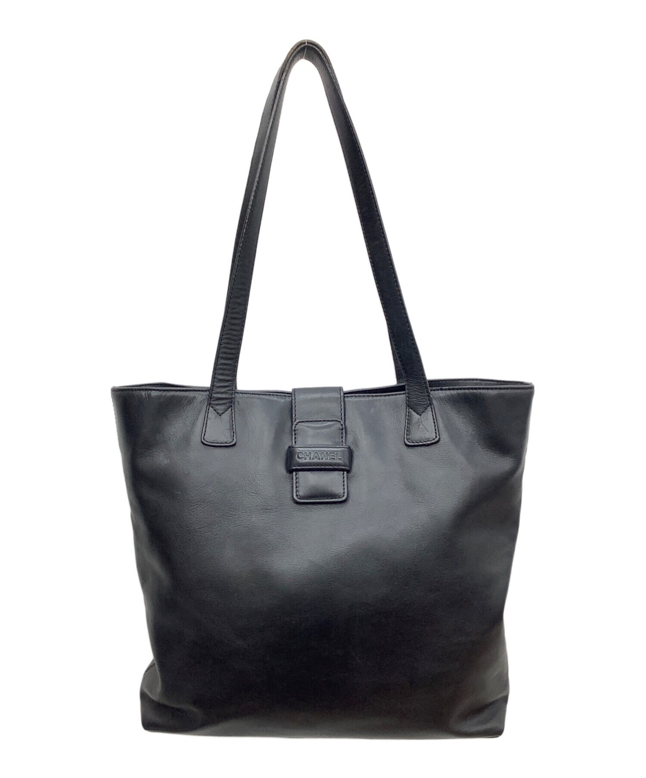 CHANEL Classic Quilted Leather Tote Bag in Black #3999