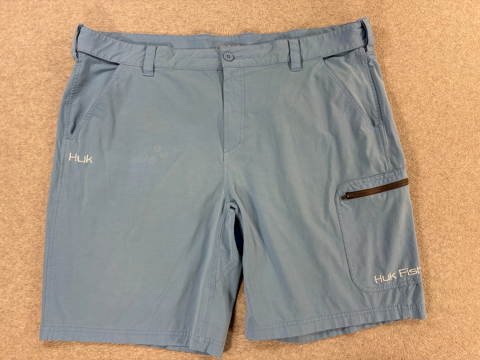 HUK Performance Cargo Fishing Shorts (Men's 3XL) Blue - 10"