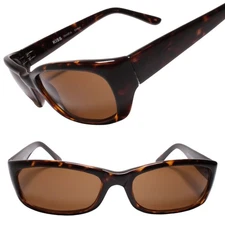 High-Quality Sleek Contemporary Style Rectangular Tortoise Sunglasses