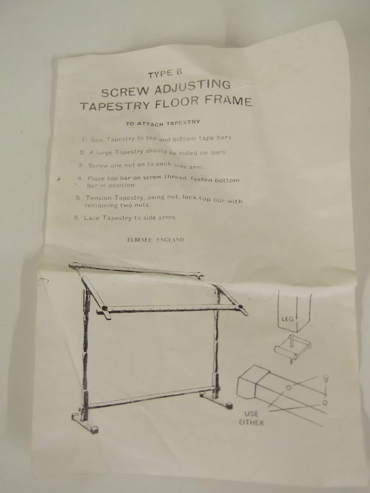 Elbesee Large 27"W Type B Adjustable Floor Standing Wooden Tapestry Frame  #W3 - Image 3 of 4