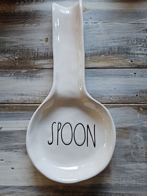 RAE DUNN ''UPSIDE DOWN'' SPOON REST M MARK/STAMP 2016