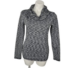 Athleta Gray Coastal Spacedye Fleece Pullover Size Small