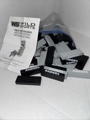 Raiders wild sports Jenga game table top stackers NO BOX