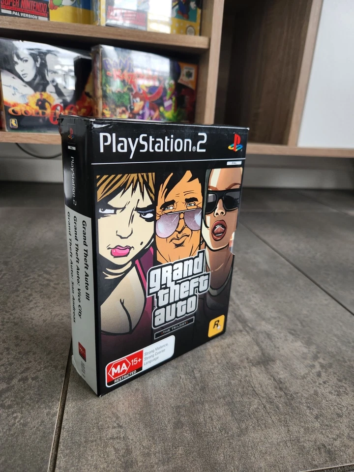 SONY PLAYSTATION 2 PS2 GRAND THEFT AUTO THE TRILOGY GTA CIB RARO AUS PAL Foto 2 de 4
