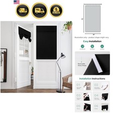 Blackout French Privacy Door Curtains for Door Window,Curtains for Glass, The...