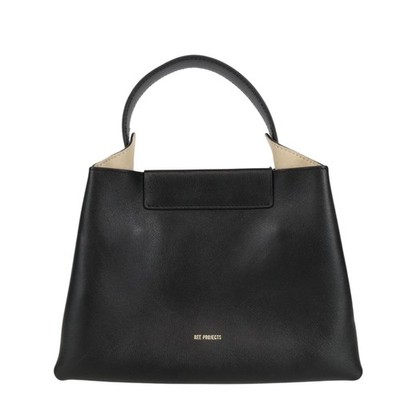Ree Projects Damen Tasche Tragetasche Schwarz Leder Ledertasche Handtasche Klein