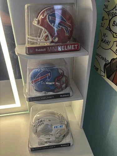 Buffalo Bills Signed Mini Helmets Lot – Reed / Simpson / McGahee – COAs