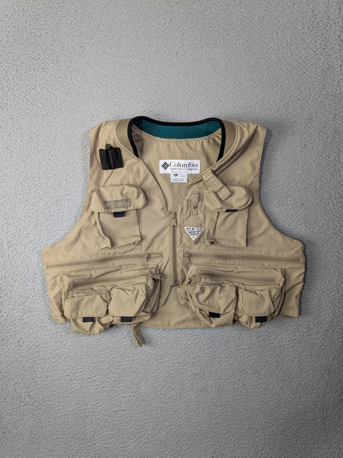 Columbia PFG Fishing Vest Mens Large Tan Retro Y2K Utility Cargo Photography
Opens in a new window o