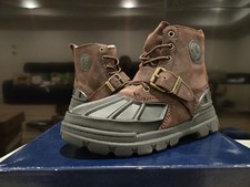 NIB Kids Polo Ralph Lauren Oslo High Boots Size 3 Brown RF103334