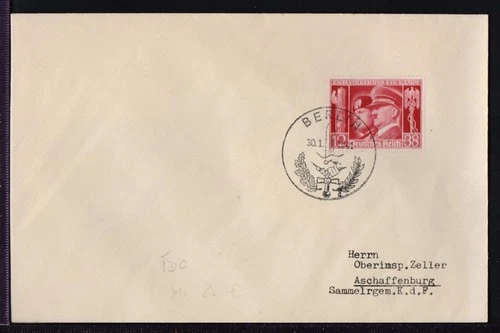 ✔️ GERMANY 3. Reich WWII RARE FDC SONDERSTEMPEL Special Postmark COVER