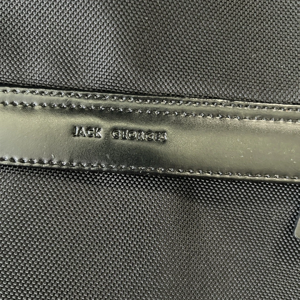 Jack Georges Voyager Collection Backpack Bag Black Nylon Leather Never Used - Image 2 of 4