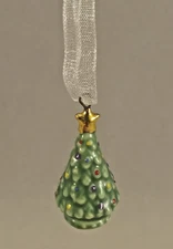 2025 Hallmark Mini O Tiny Tree! Porcelain Ornament, 1" Miniature NEW