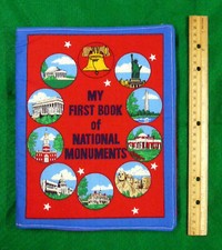 BOOK OF NATIONAL MONUMENTS - Completed Cotton Cloth Fabric Child Book Baby Gift