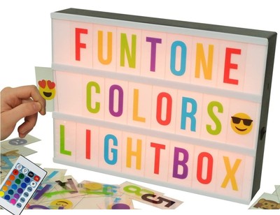 Cinema Light Box Changing Lighted Up 255 Black & Colored Letters Numbers Symb...
