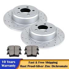 Rear SOLID Rotors and Brake Pads Kits for V6 RWD Challenger Charger Chrysler 300