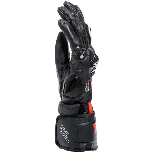 Motorcycle Gloves Dainese Carbon 4 Long - Leather Black-Red - Picture 4 of 10