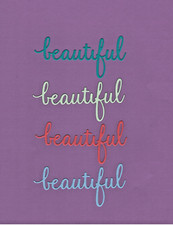 BEAUTIFUL  7 word die cuts scrapbook cards