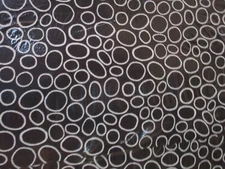 Michael Miller Cotton Fabric 1 Yard Rocky Different Sized White Circles on Black