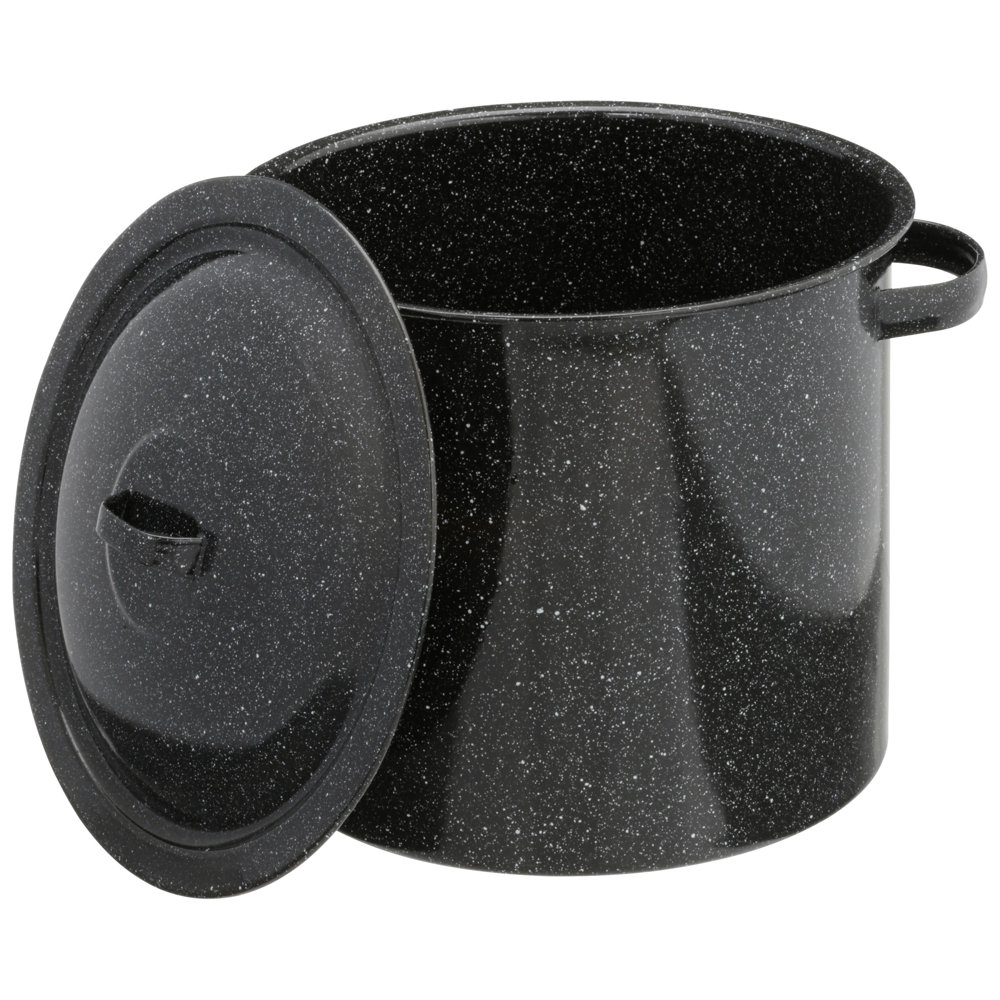 Non-Stick Steel Stock Pot with Lid Kitchen Cooking Home Camping Pot 12 Quart