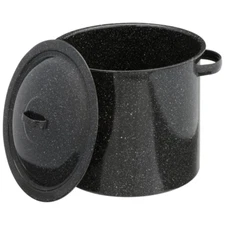 Non-Stick Steel Stock Pot with Lid Kitchen Cooking Home Camping Pot 12 Quart