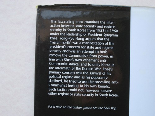 STATE SECURITY AND REGIME SECURITY by Yong-Pyo Hong SOUTH KOREA 1953-60 Rhee - Picture 6 of 10