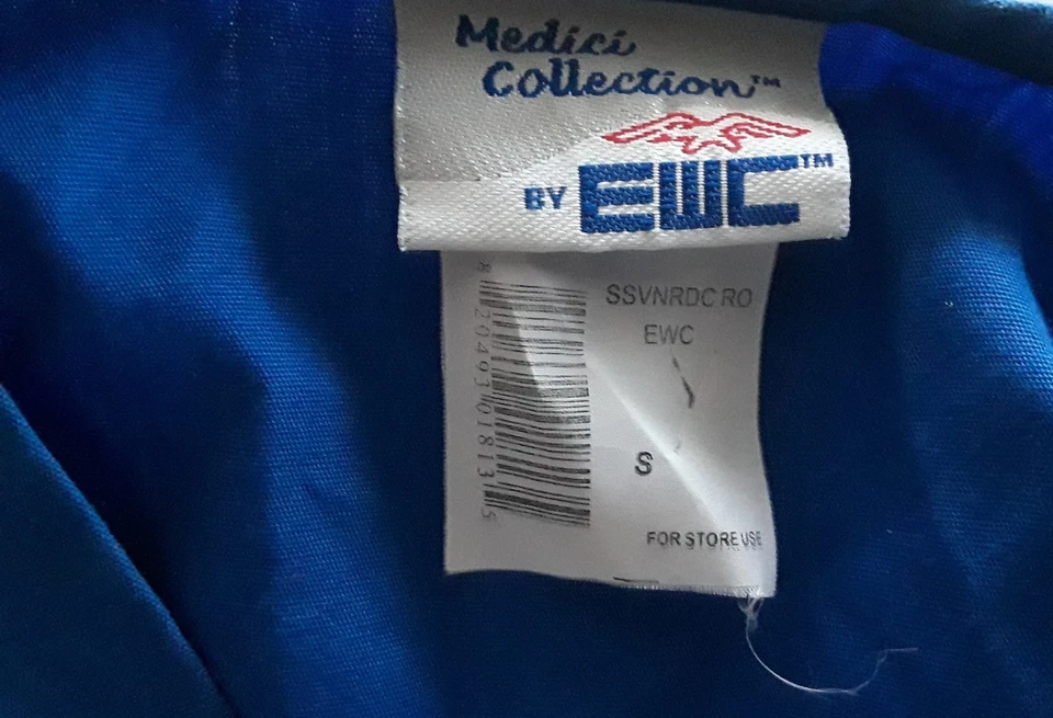 EWC Medici Collection Unisex "Star Career Academy" Royal Blue Scrub Set Sz S - Image 4 of 4