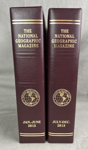 NATIONAL GEOGRAPHIC LOT OF 11 Jan-Dec 2013 FAUX LEATHER SLIP CASES