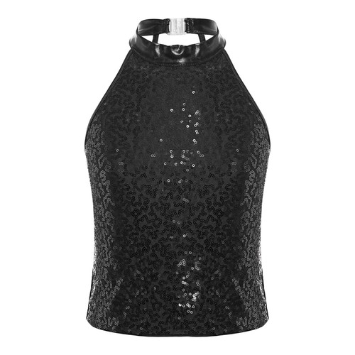 Kids Girls Shirt Cropped Crop Top Breathable Tank Tops Competition Vest Buckle - Picture 19 of 53