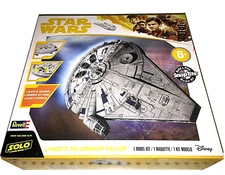 Millennium Falcon Revell Model Kit Star Wars Han Solo movie ship toy w FX Lights