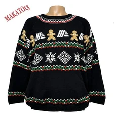 Aldi Gear Unisex LARGE Christmas Holiday Sweater Logo Limited Edition 2024 Black