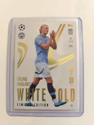 Match Attax Extra 24/25 Haaland White Gold Manchester City Champions League #LE1
