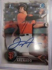 2016 Bowman Chrome #BCAP-JA Jonah Arenado Prospects Autographs