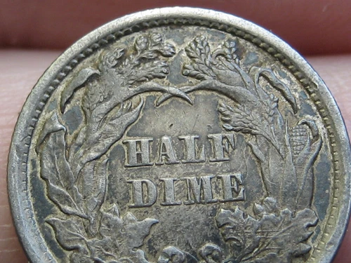 1873 P Seated Liberty Half Dime, Philadelphia, XF Details