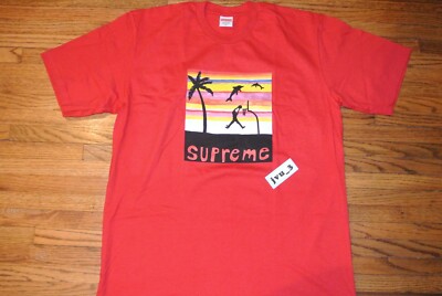 supreme dunk tee red