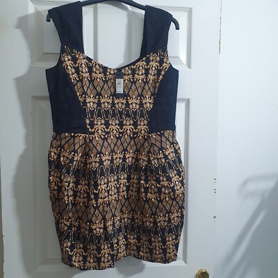 river island black gold dress Midi Dress River Island Heritage Dress Cream Compact Crepe Gold Detail Midi Dress  River Island