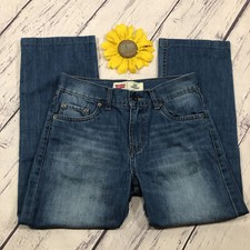 LEVI'S "514 Straight" Leg Jeans Boy's Size 14 Blue Denim gq403