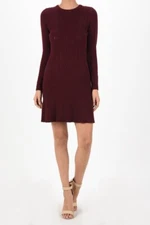 Yemak Women's Sexy Cable and Ribbed Knit Stretch Sweater Dress MK016
