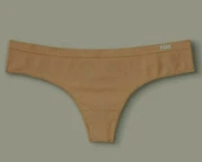Victoria Secret- Seamless No-Show "Light Tangerine " Logo Thong-L