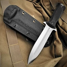 Takumitak 9.5" Full Tang Fixed Blade Knife D2 G10 Molle Kydex Camping Knife