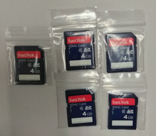 Lot Of 5 x SanDisk 4GB SDHC Class 4 Memory Cards