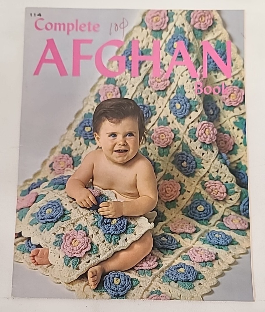 PONY Giacca Libro Afgano Completa Poncho Copertura Cuscino Lavorato a Maglia Uncinetto 1980 Vintage anni 80