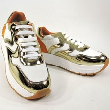 VOILE BLANCHE WOMEN'S GOLD LEATHER COMFORT FASHION SNEAKERS
