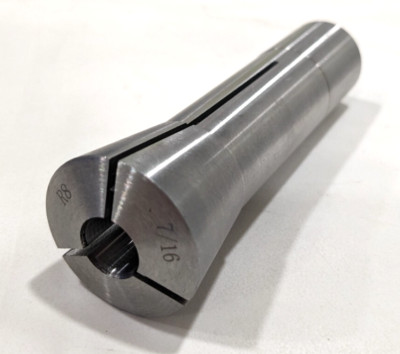 R8 Round Collet  7/16'' Bore  7/16-20 Drawbar Thread  Steel  231-4728