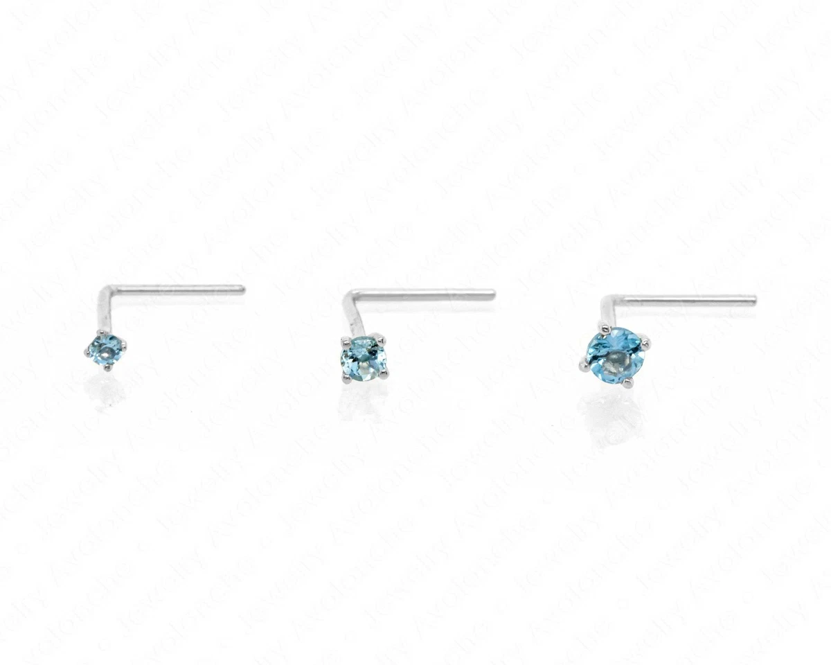 Aquamarine cheap nose stud