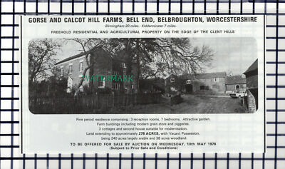 C6879) Gorse & Calcot Hill Farm Belbroughton Hausverkauf Anzeige - 1978 Schnitt 