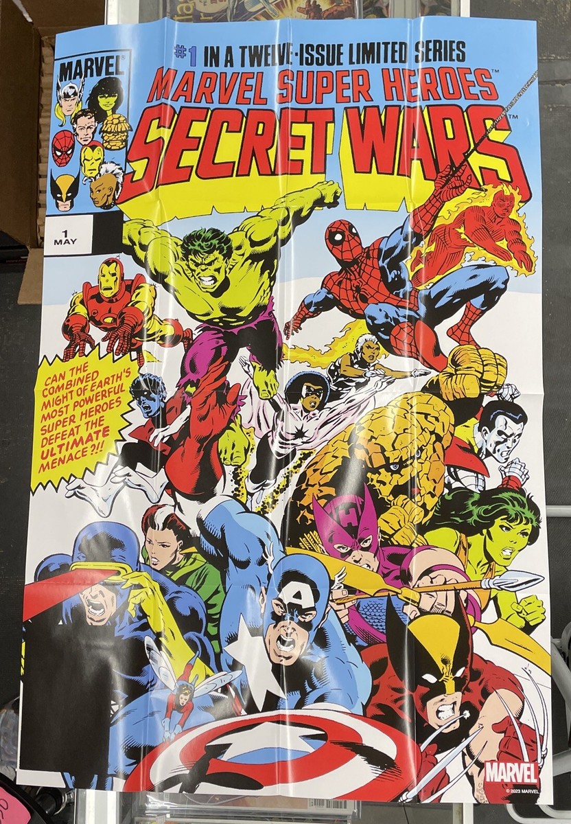 MARVEL SUPER HEROES SECRET WARS 1 FACSIMILE EDITION POSTER | eBay