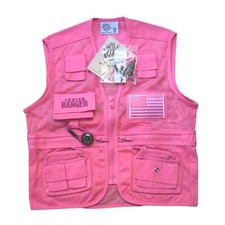 Jr Ranger Vest - Pink with American Flag