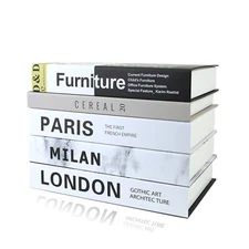 5 Pcs Decorative books Aesthetic Chic Faux Book Set for Room DécorCoffee Tabl...