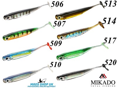 MIKADO ''FURYO'' FISHING SOFT LURES,7.5 CM,5 PCS.VARIOUS COLOURS,PERCH,CHUB,PIKE